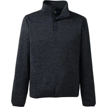 Unisex Big Sweater Fleece Snapneck Pullover