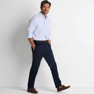 Men's Tall No Iron Straight Fit Plain Front Chino Pant