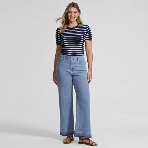 High Rise Wide Leg Denim Jeans