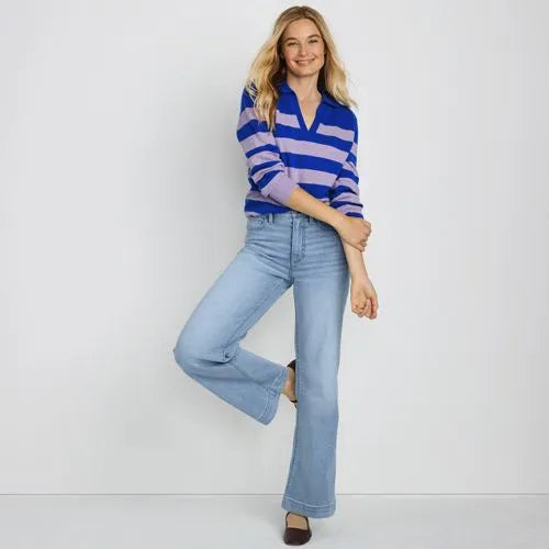 High Rise Wide Leg Denim Jeans