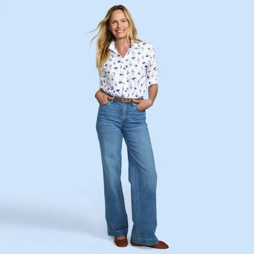 High Rise Wide Leg Denim Jeans