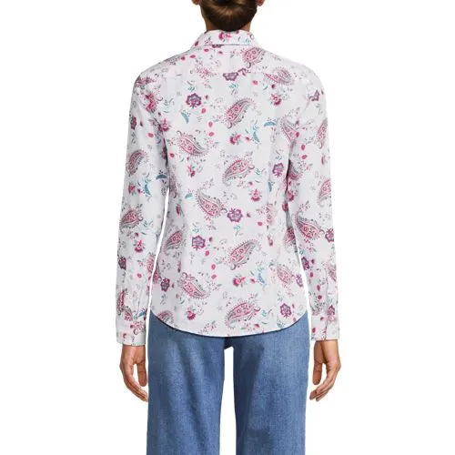 No Iron Button Front Shirt