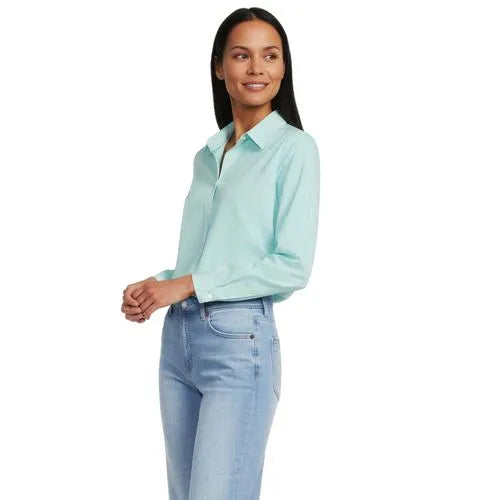 No Iron Button Front Shirt