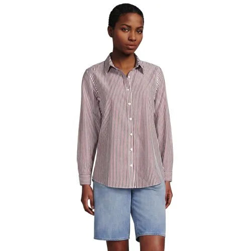 No Iron Button Front Shirt