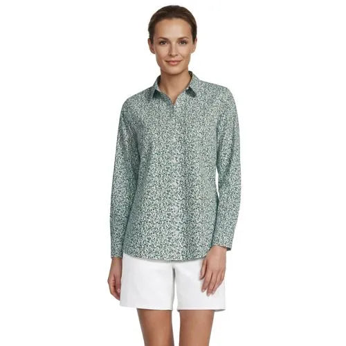 No Iron Button Front Shirt