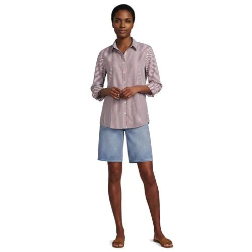 No Iron Button Front Shirt