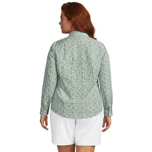 No Iron Button Front Shirt