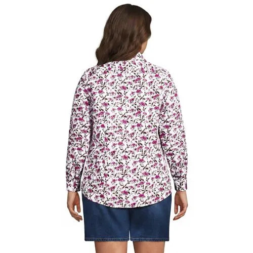 No Iron Button Front Shirt