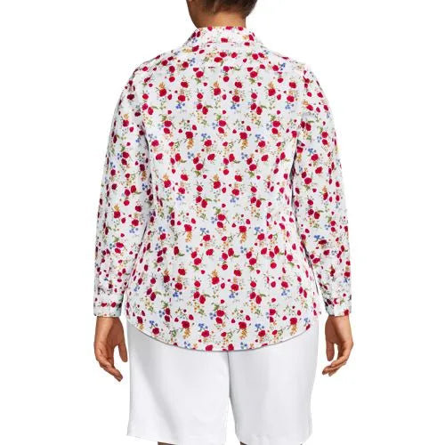 No Iron Button Front Shirt
