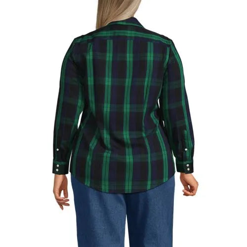 No Iron Button Front Shirt
