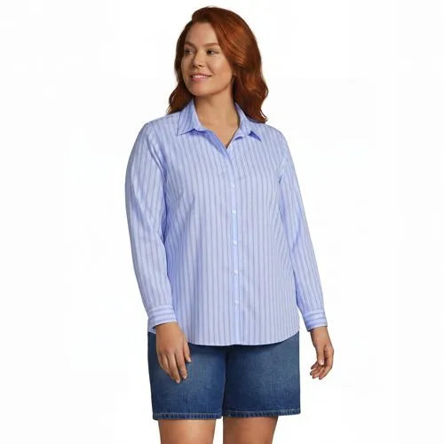 No Iron Button Front Shirt