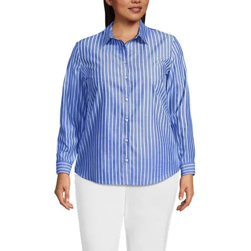 No Iron Button Front Shirt