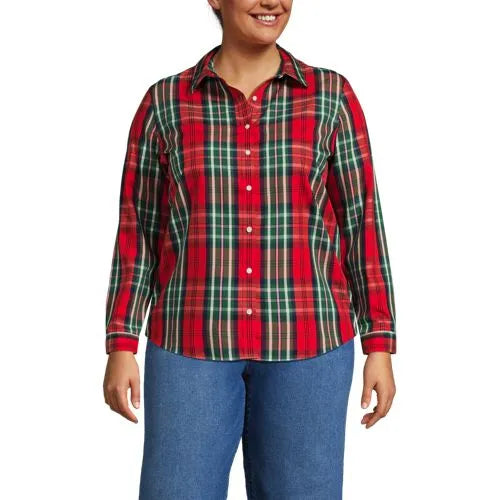 No Iron Button Front Shirt