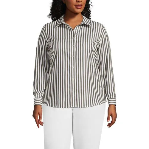 No Iron Button Front Shirt