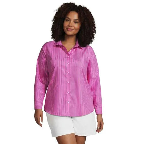 No Iron Button Front Shirt