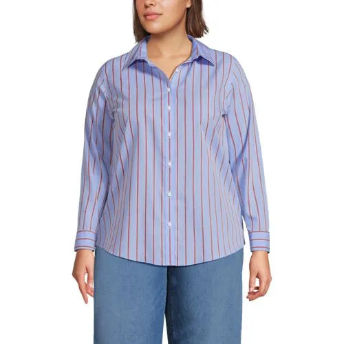 No Iron Button Front Shirt