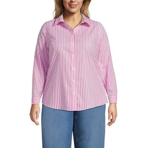 No Iron Button Front Shirt