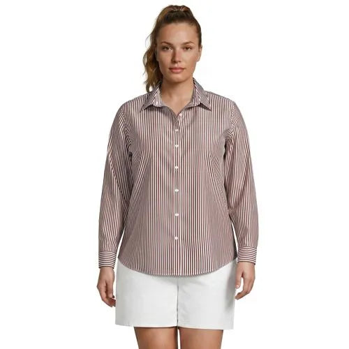No Iron Button Front Shirt