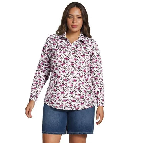 No Iron Button Front Shirt