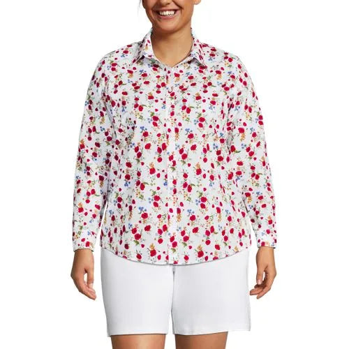 No Iron Button Front Shirt