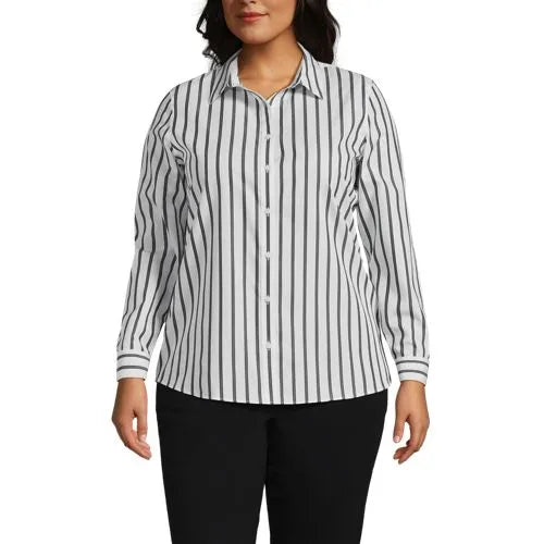 No Iron Button Front Shirt