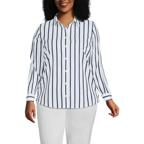 No Iron Button Front Shirt