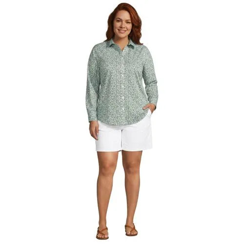 No Iron Button Front Shirt