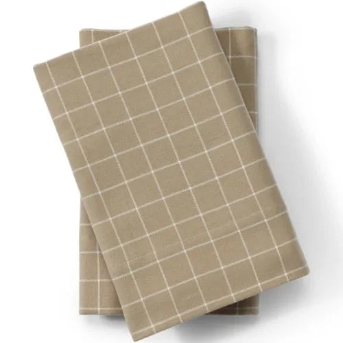 Comfy Super Soft Cotton Flannel Plaid Bed Sheet Set - 5oz