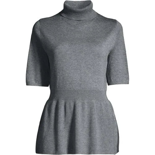 Women's Turtle Neck Peplum Sweater