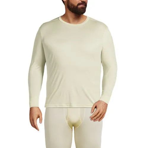 Men's Silk Long Underwear Crew Neck
