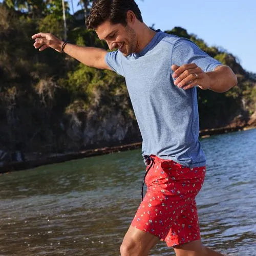 Men's SunShade UPF 50 Short Sleeve Swim Tee Rash Guard