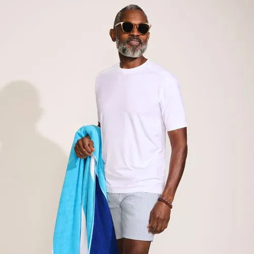 Men's SunShade UPF 50 Short Sleeve Swim Tee Rash Guard