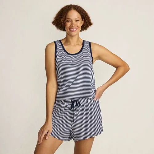 Women's Cooling 3 Piece Pajama Set - Robe Tank and Shorts