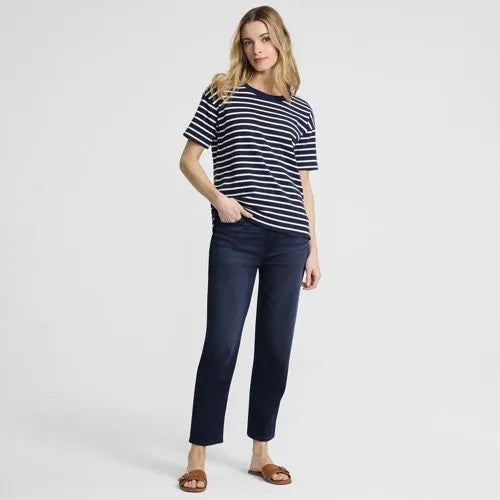 Women's Starfish High Rise Knit Denim Straight Crop Jeans