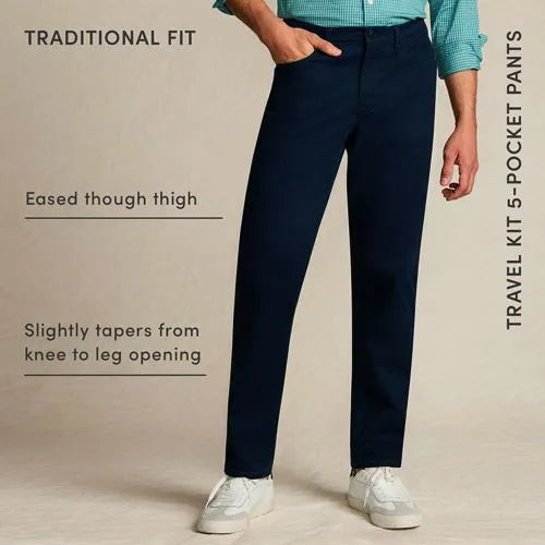 Men's Travel Kit Traditional Fit 5 Pocket Pant