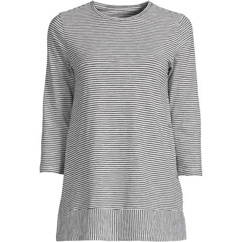 Women's 3/4 Sleeve Slub Jersey Swing Tunic