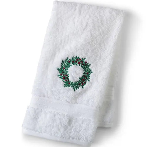 Seasonal Cotton Embroidered Hand Towel