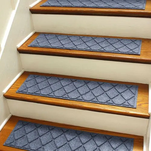 Matterly 8.5" x 30" Argyle Waterhog® Stair Treads - Set of 4