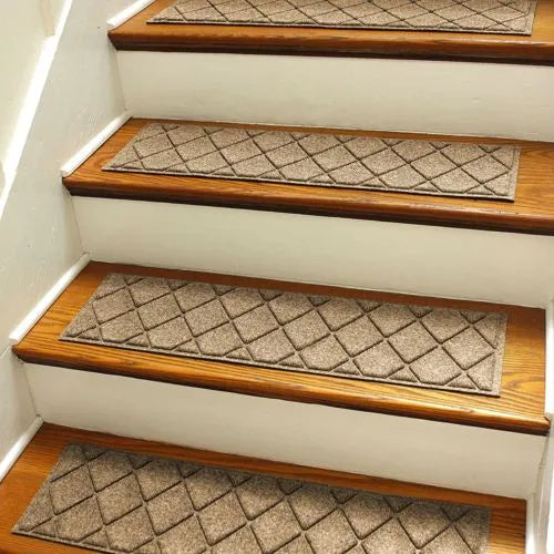 Matterly 8.5" x 30" Argyle Waterhog® Stair Treads - Set of 4