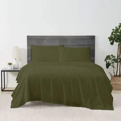 Cannon Solid Cotton Percale Sheet Set