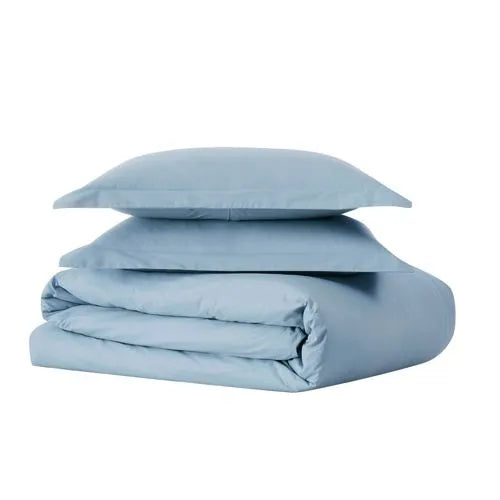 Cannon Solid Cotton Percale Duvet Cover Set