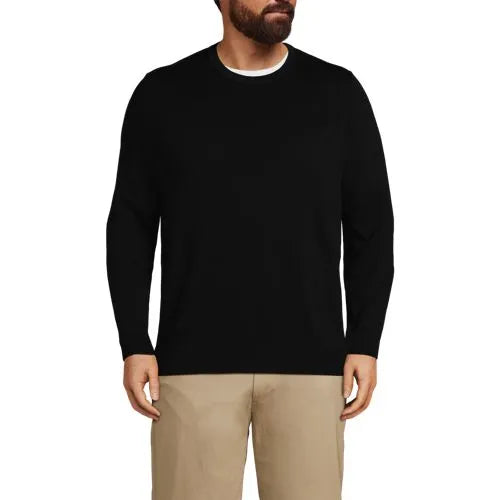 Men's Fine Gauge Cotton Crew Neck Sweater