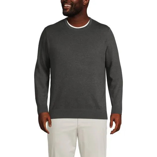 Men's Fine Gauge Cotton Crew Neck Sweater