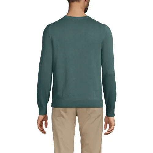 Men's Fine Gauge Cotton Crew Neck Sweater