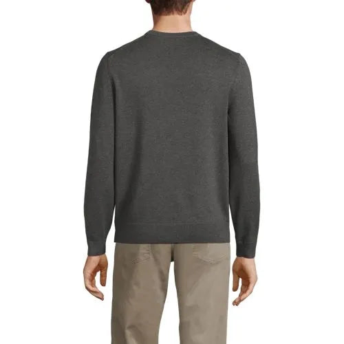 Men's Fine Gauge Cotton Crew Neck Sweater