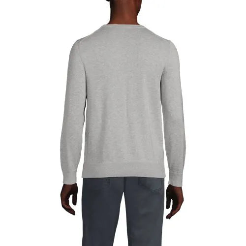 Men's Fine Gauge Cotton Crew Neck Sweater