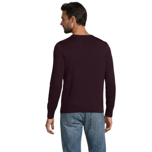 Men's Fine Gauge Cotton Crew Neck Sweater
