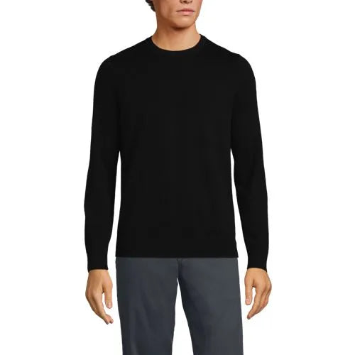 Men's Fine Gauge Cotton Crew Neck Sweater