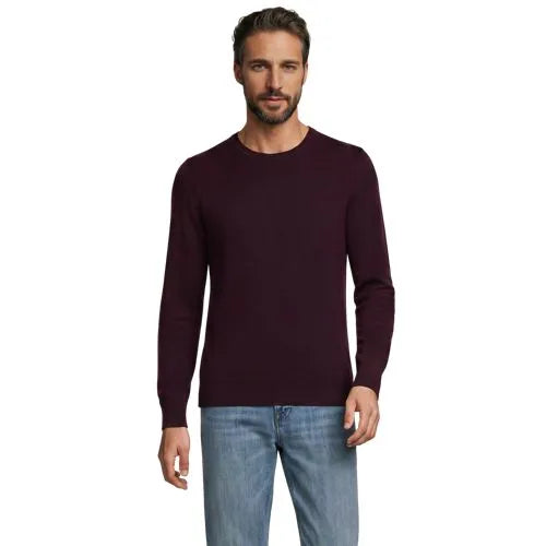 Men's Fine Gauge Cotton Crew Neck Sweater