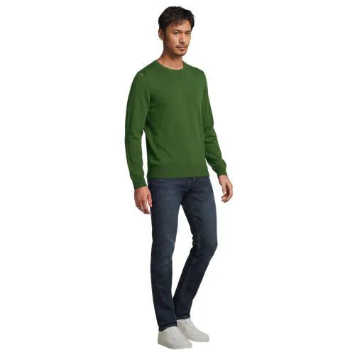 Men's Fine Gauge Cotton Crew Neck Sweater